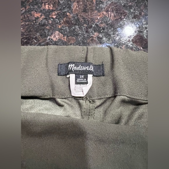 Madewell Olive Wide Leg Pants 2X - Picture 2 of 3